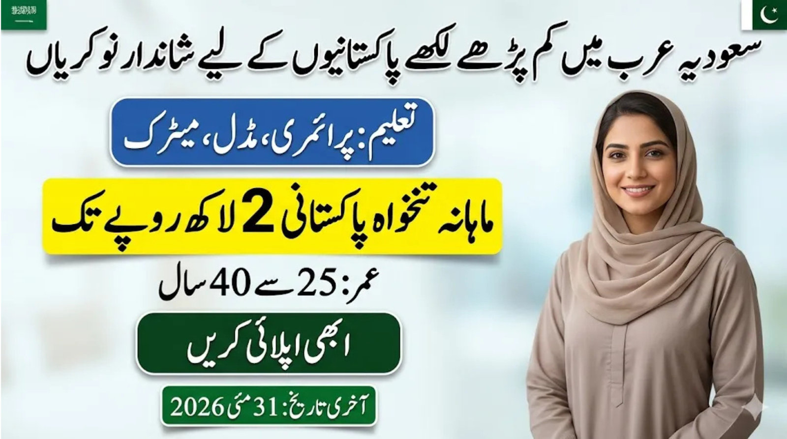 Saudi Arabia Jobs For Pakistani 2026