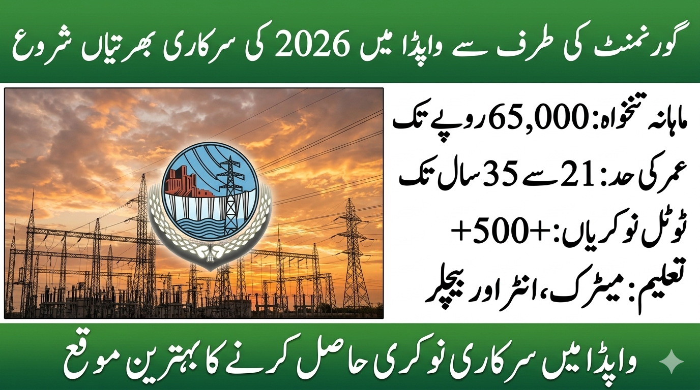 WAPDA Jobs 2026 for Multiple Positions (BPS-01 to BPS-15)